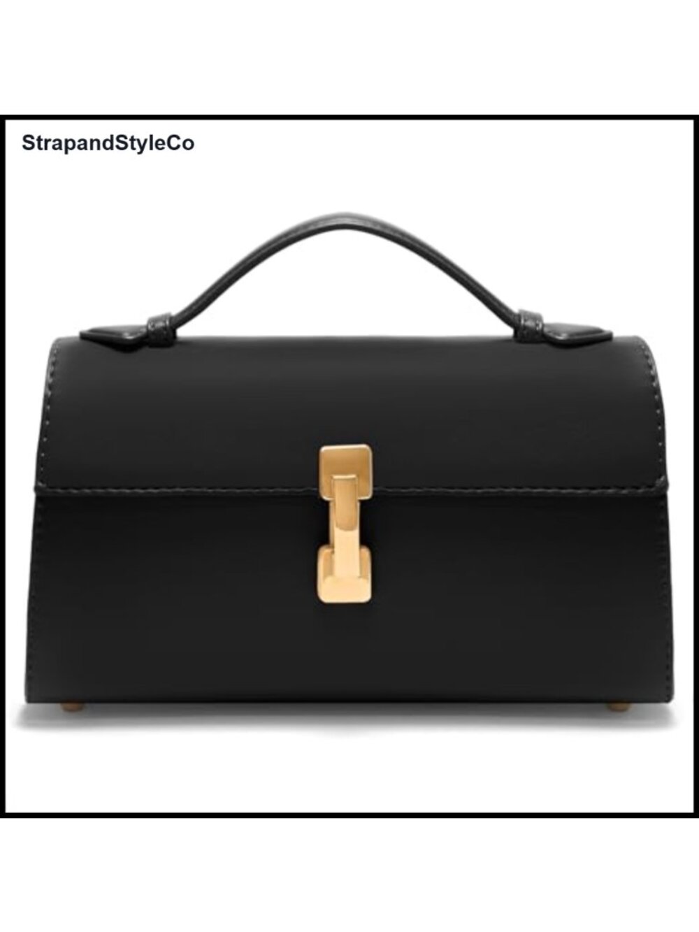 Vegan Leather Evening Clutch Crossbody Bag with Detachable Strap